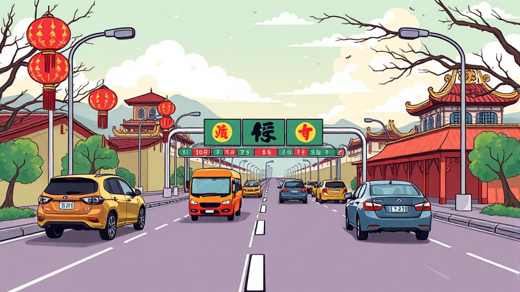 하이패스 및 일반 차량 이용 방법 완벽 가이드 (cartoon 스타일)