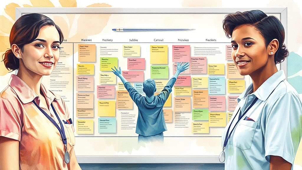 취업 전략과 구직 정보 (watercolor 스타일)