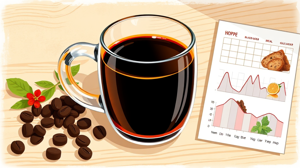 건강하게 커피 즐기기: 혈당 관리 팁 (realistic 스타일)