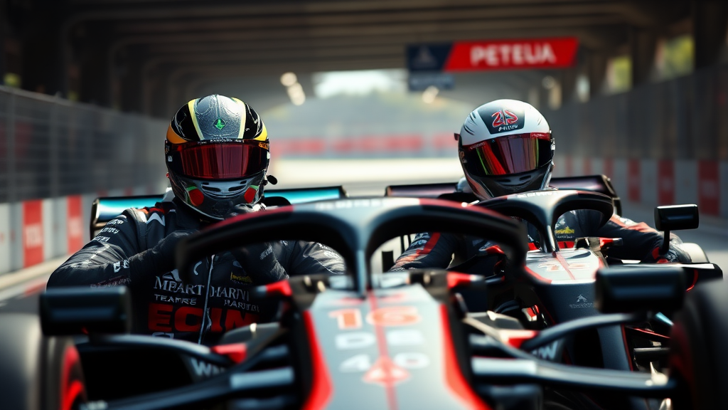 드라이버 라인업: 누가 애스턴 마틴의 미래를 달리는가? (realistic 스타일)