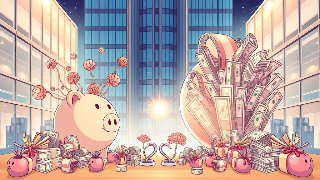 소액 vs 대용량, 나에게 맞는 상품은? (illustration 스타일)