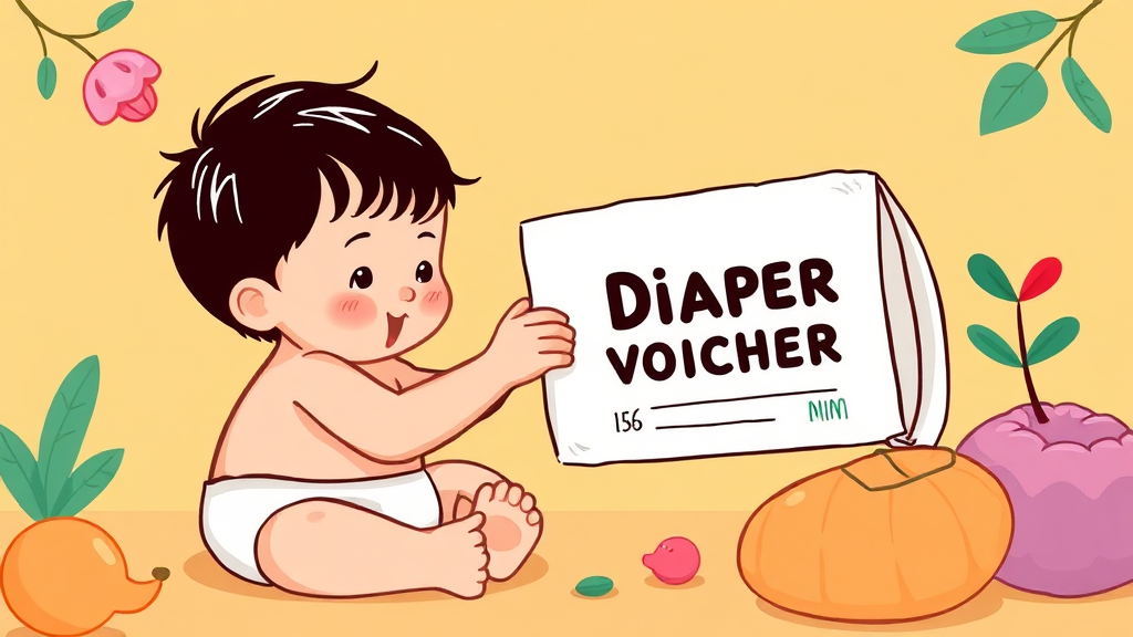 다자녀 기저귀 바우처 사용처 및 활용 팁 (illustration 스타일)