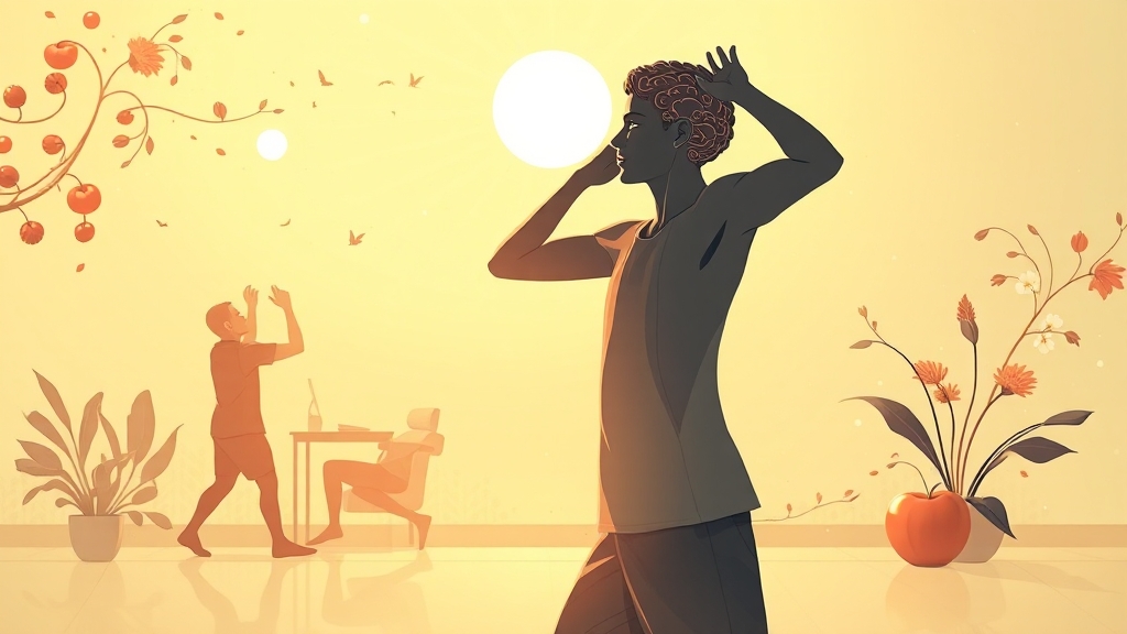 뇌경색 후유증과 장기 관리 (illustration 스타일)
