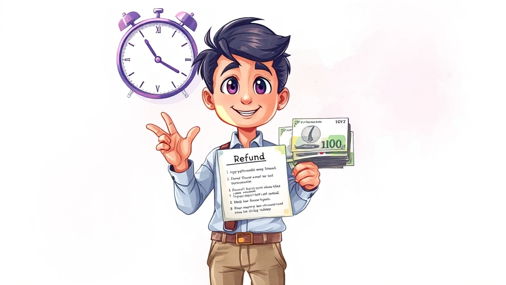 환급금 신청, 어렵지 않아요! (watercolor 스타일)