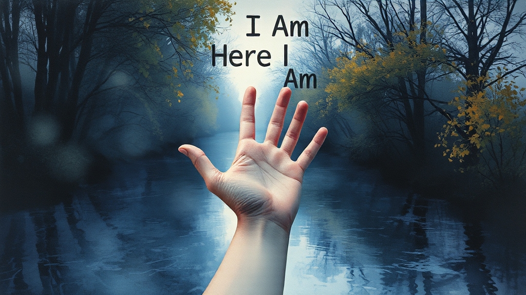 ‘Here I Am’ 가사 분석: 도착과 상황 (watercolor 스타일)