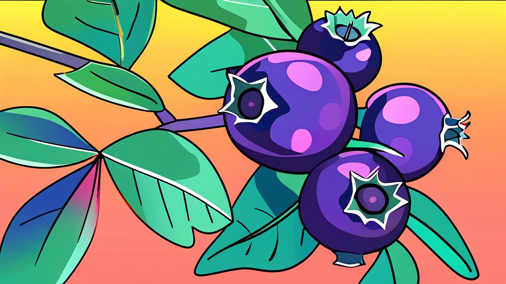 아로니아와 함께하는 건강한 생활 습관 (cartoon 스타일)