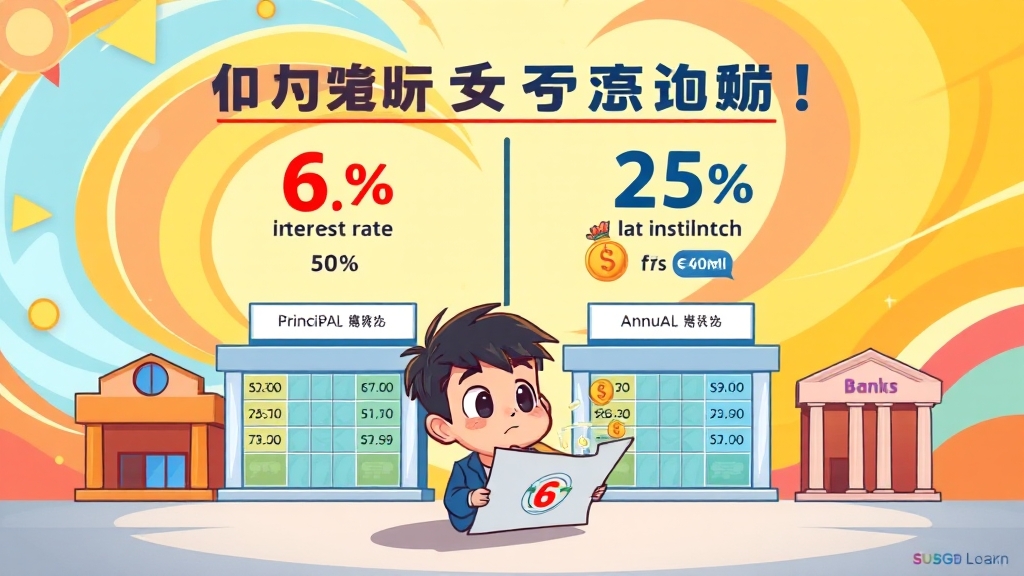햇살론뱅크 한도 및 금리 (cartoon 스타일)