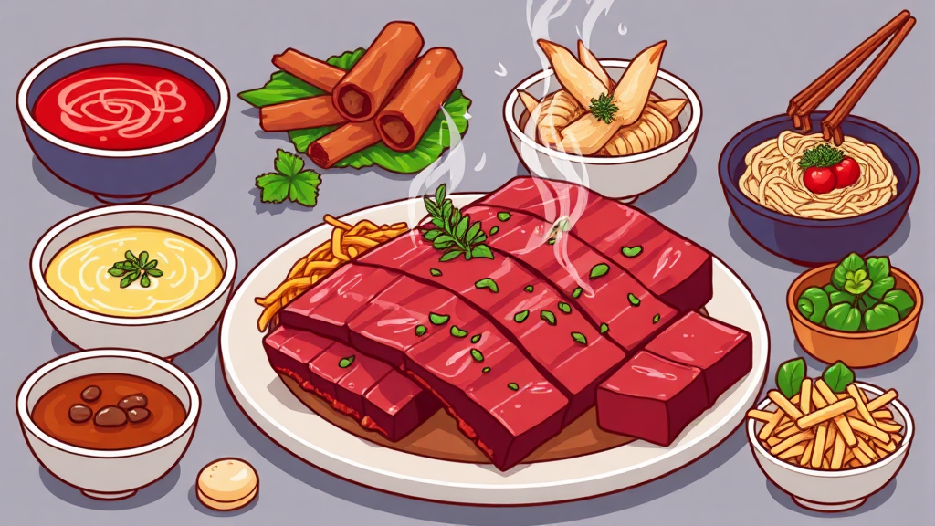 꿀조합! 곁들임 메뉴 추천 (cartoon 스타일)