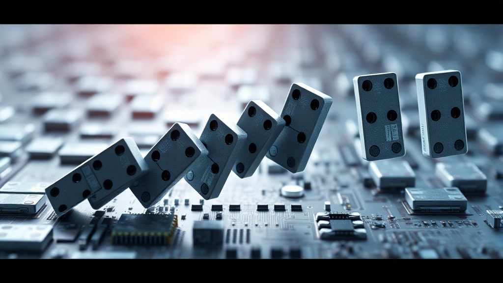 IT 기기 가격, 도미노처럼 오른다 (realistic 스타일)