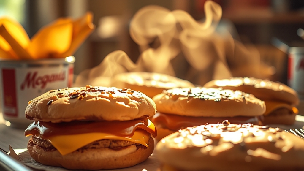 맥모닝 메뉴 (realistic 스타일)