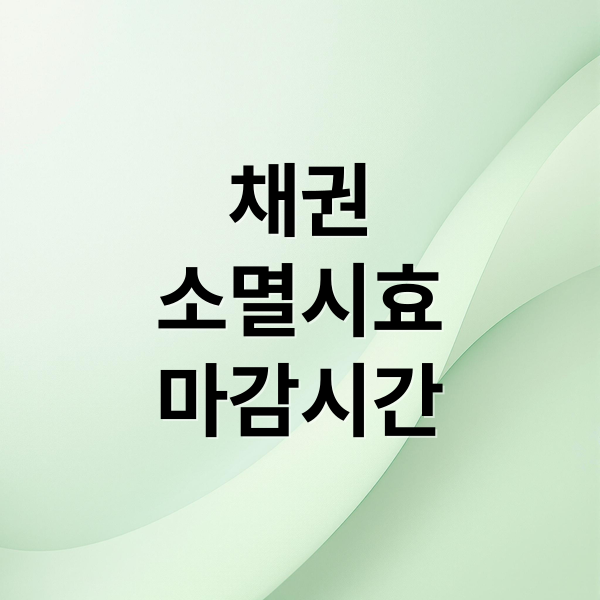 채권
소멸시효
마감시간 (채권 소멸시효 가이드)