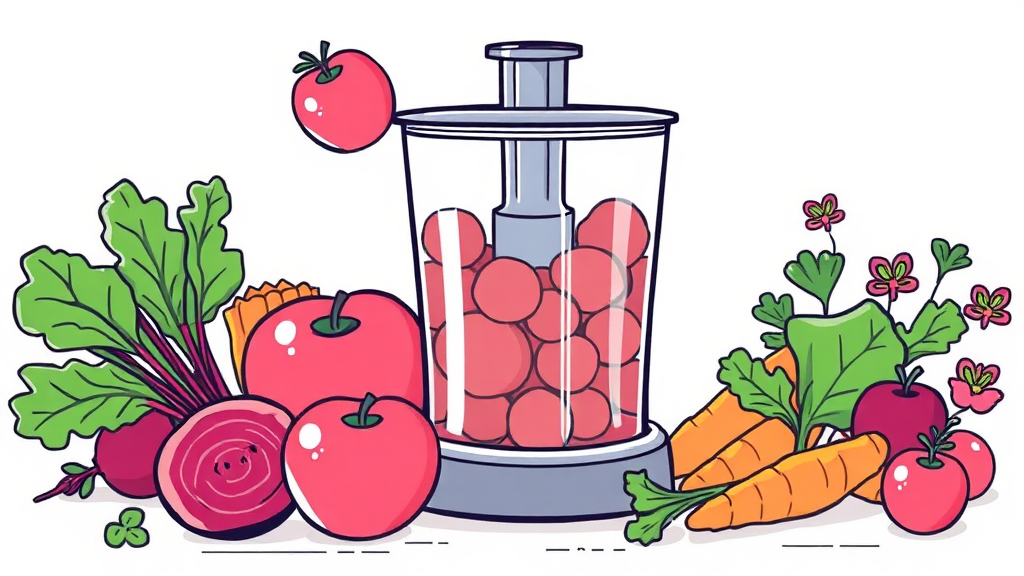 비트주스 맛있게 만드는 레시피 (illustration 스타일)