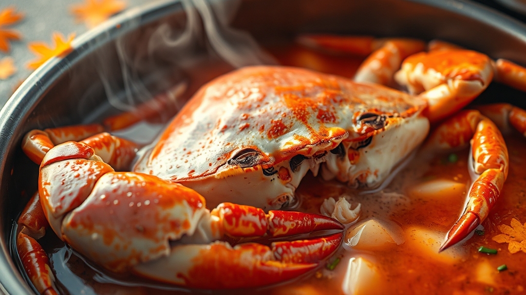 꽃게 요리 레시피 (realistic 스타일)