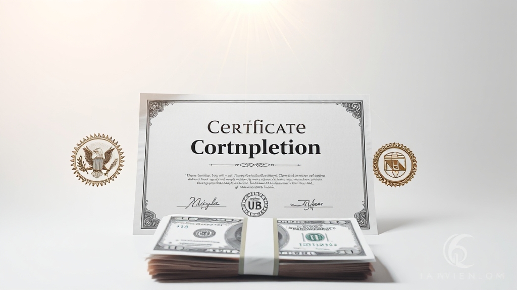 완납 증명서, 왜 필요할까? (realistic 스타일)