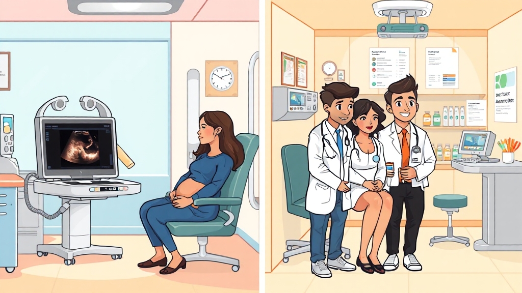 산전검사 항목 및 지원 금액 (cartoon 스타일)