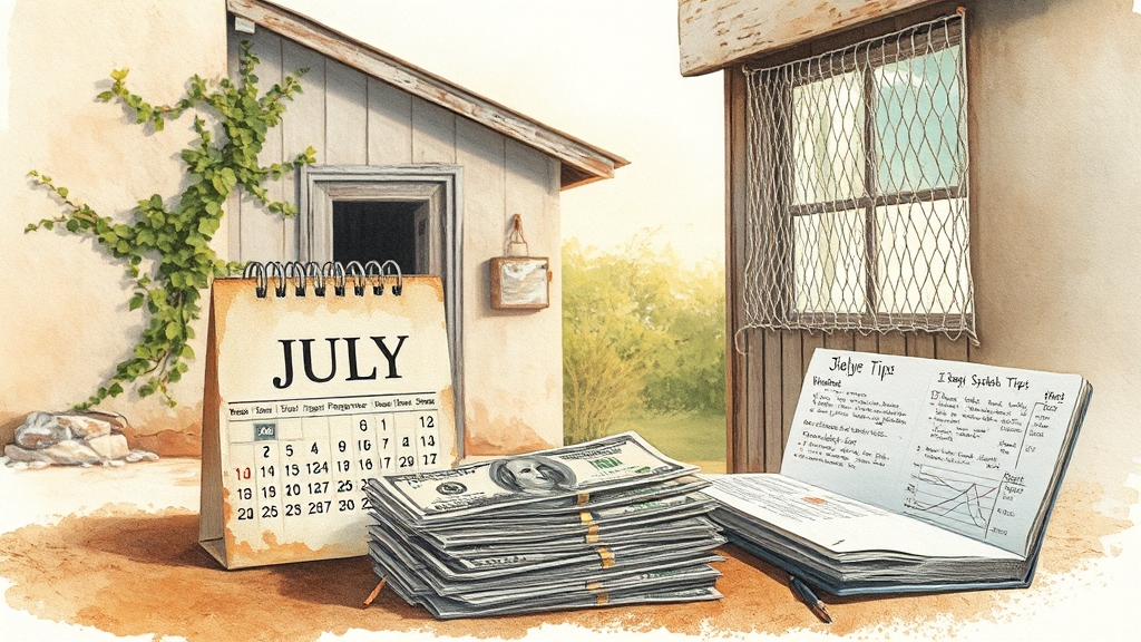 재산세 납부 기간 (watercolor 스타일)