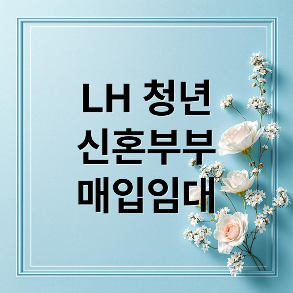 LH 청년
신혼부부
매입임대 (LH 청년 신혼부부 매입임대리츠 월세 3만원)