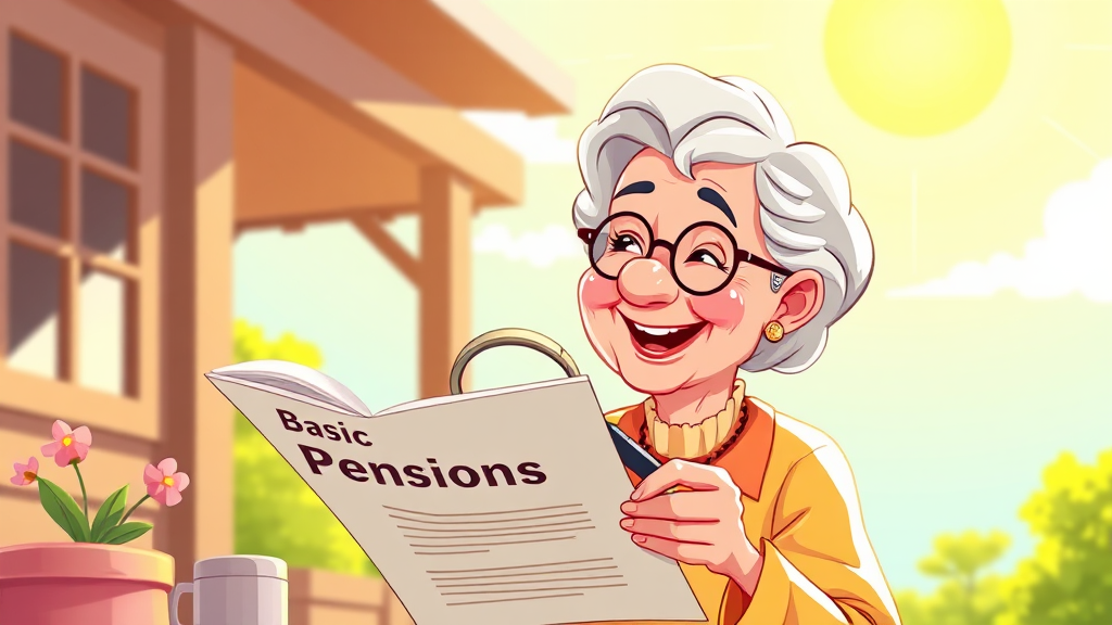 기초연금이란 무엇일까요? (cartoon 스타일)