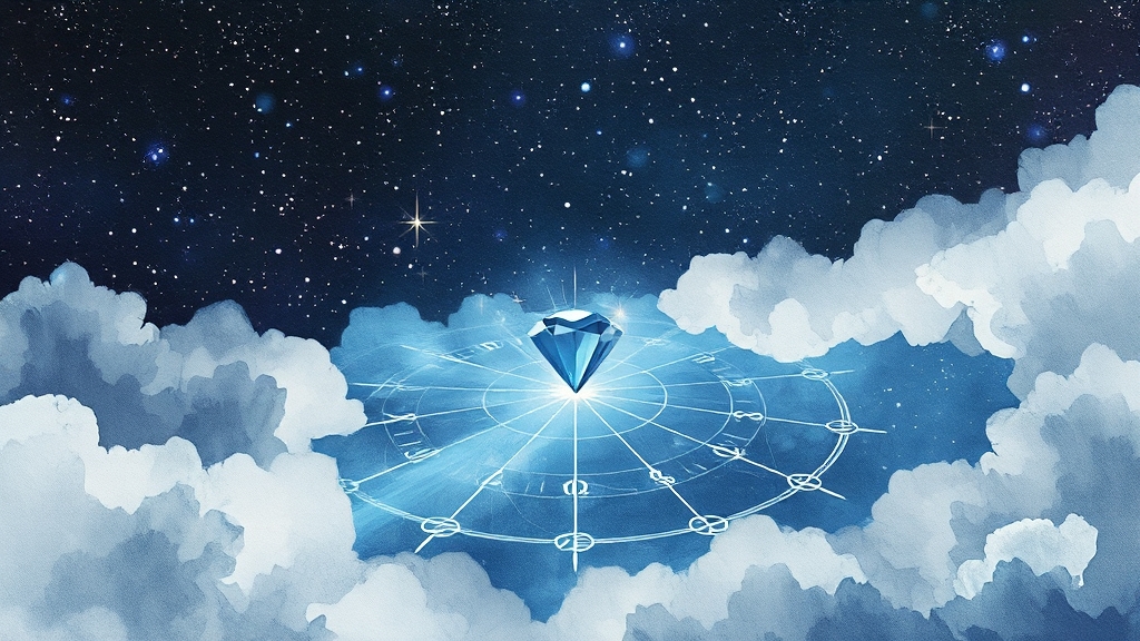 오늘의 운세 및 행운의 별자리 (watercolor 스타일)