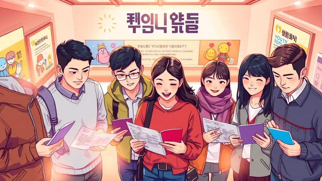 신청 자격 및 조건 (cartoon 스타일)