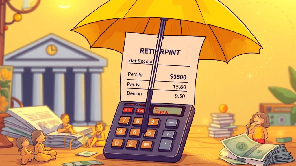 개인사업자 필수! 노란우산공제 가입부터 절세 효과까지 완벽 가이드 (2025최신) 7 수령액, 얼마나 받을 수 있을까? (cartoon 스타일)