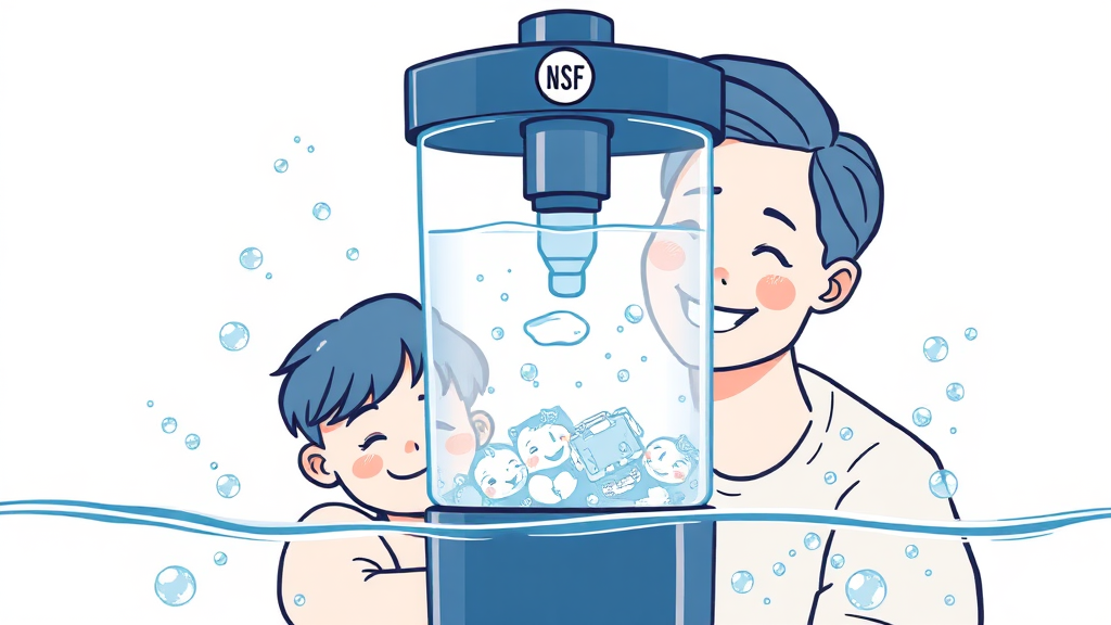 NSF 인증, 왜 중요할까요? (illustration 스타일)