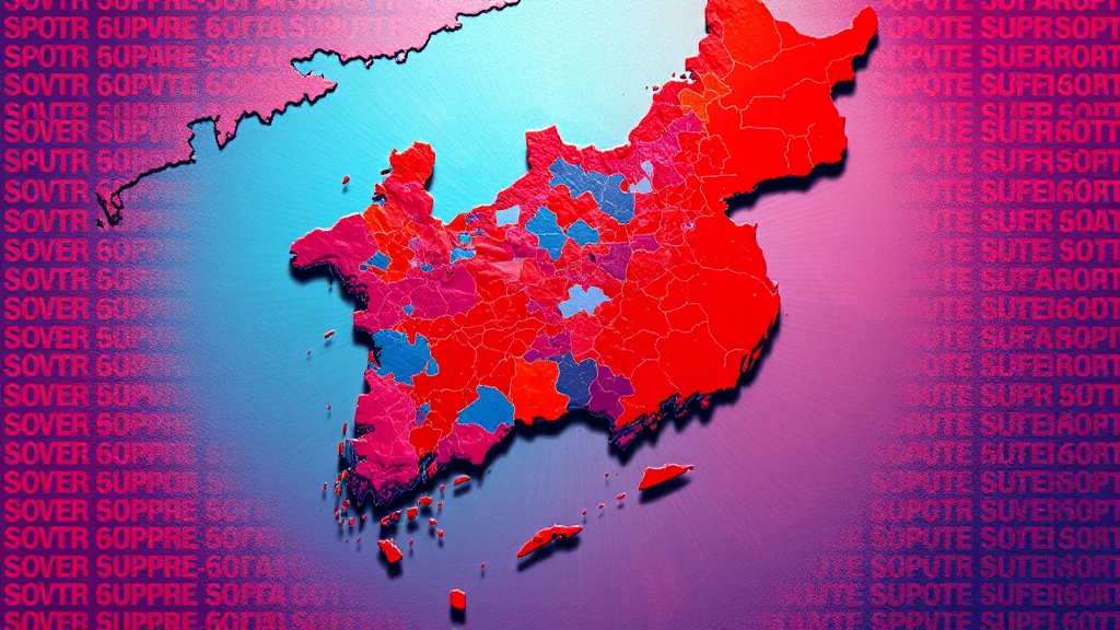 지역별 및 계층별 지지율 현황 (popart 스타일)