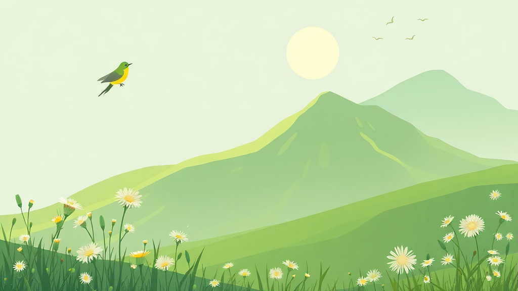 시적 표현으로 그려낸 봄의 풍경과 감정 (illustration 스타일)