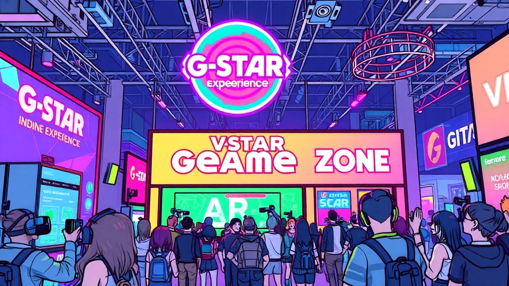 인디 게임 & VR/AR 게임존 (cartoon 스타일)