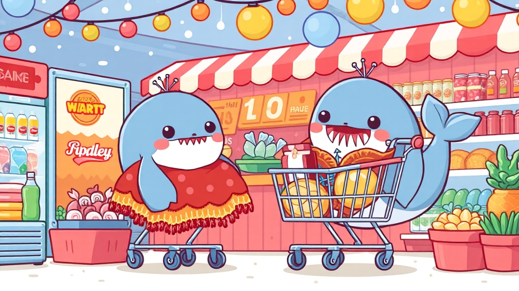 이마트 앱 전용 혜택 및 스마트 쇼핑 팁 (cartoon 스타일)