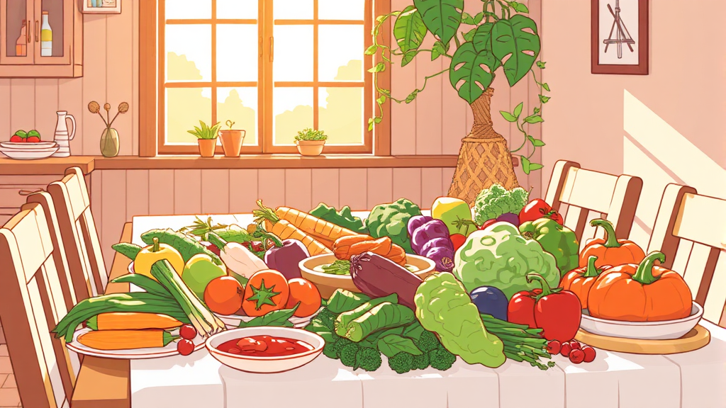 건강 식단 시작 가이드 (illustration 스타일)