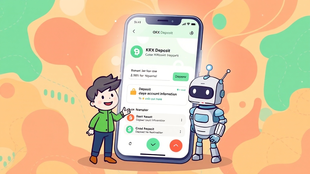 OKX 원화(KRW) 입금 방법 (cartoon 스타일)