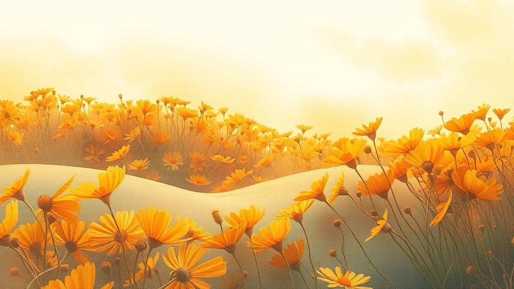 코스모스 절정 시기는? (watercolor 스타일)