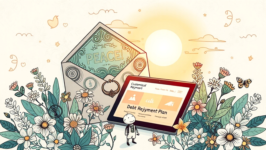 채무 조정, 어떻게 이루어질까요? (illustration 스타일)