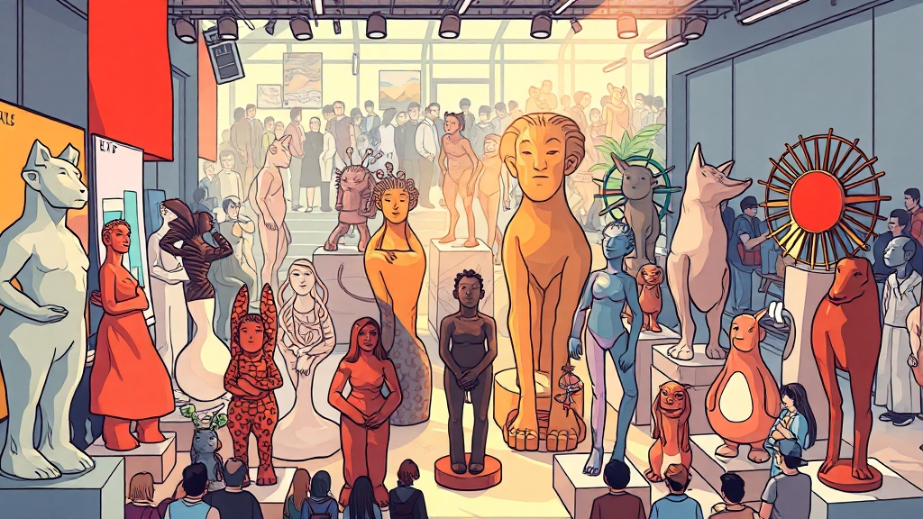 2025년 미술시장 전망 (cartoon 스타일)