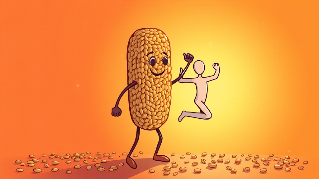 파로 곡물의 혈당 조절 효과와 다이어트 시너지 (cartoon 스타일)