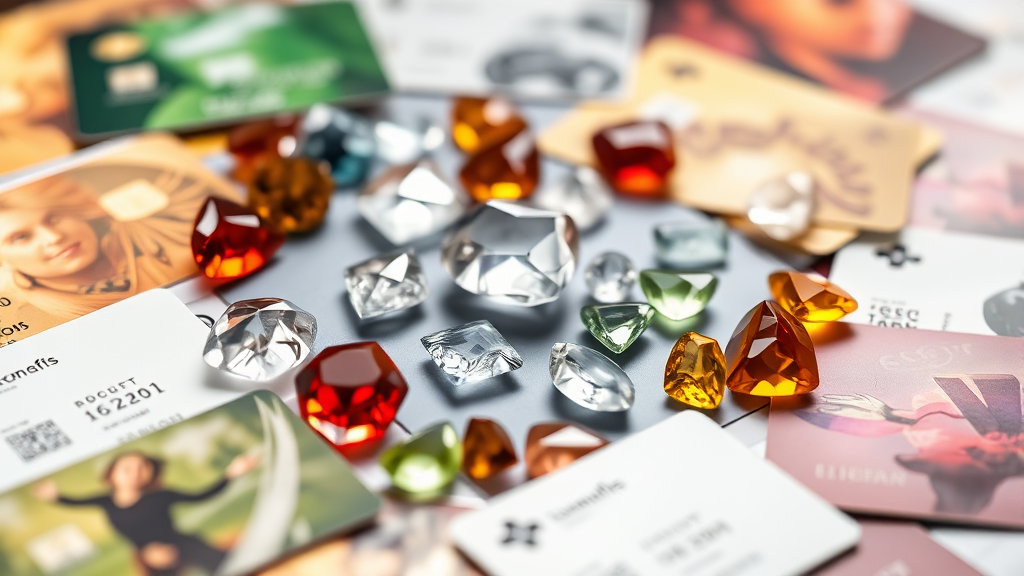 카드 종류별 혜택 비교 (realistic 스타일)