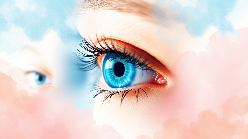 안구건조증 신약 개발 현황 (watercolor 스타일)