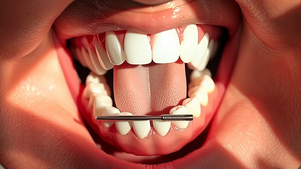 잇몸-치아 사이 음식물 끼임, 왜 문제일까요? (realistic 스타일)