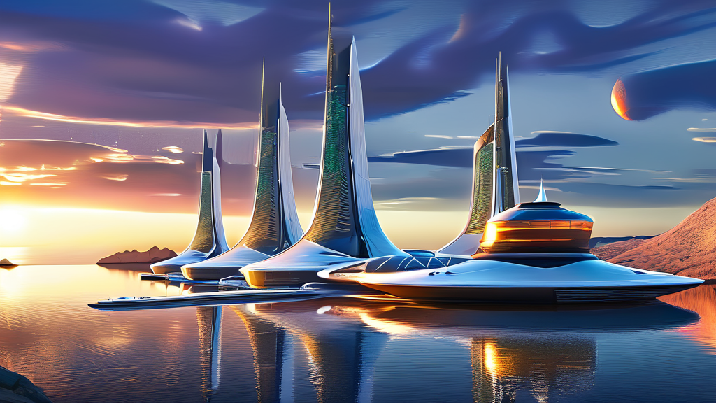 산업, 과학, 기술 분야의 최신 소식 (realistic 스타일)