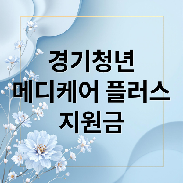 경기청년
메디케어 플러스
지원금 (청년 건강검진 지원금)