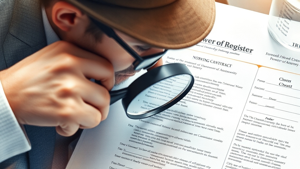 집주인 신원 확인 및 대리 계약 주의 (watercolor 스타일)