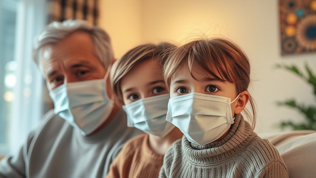 A형 독감 격리 기간 (realistic 스타일)