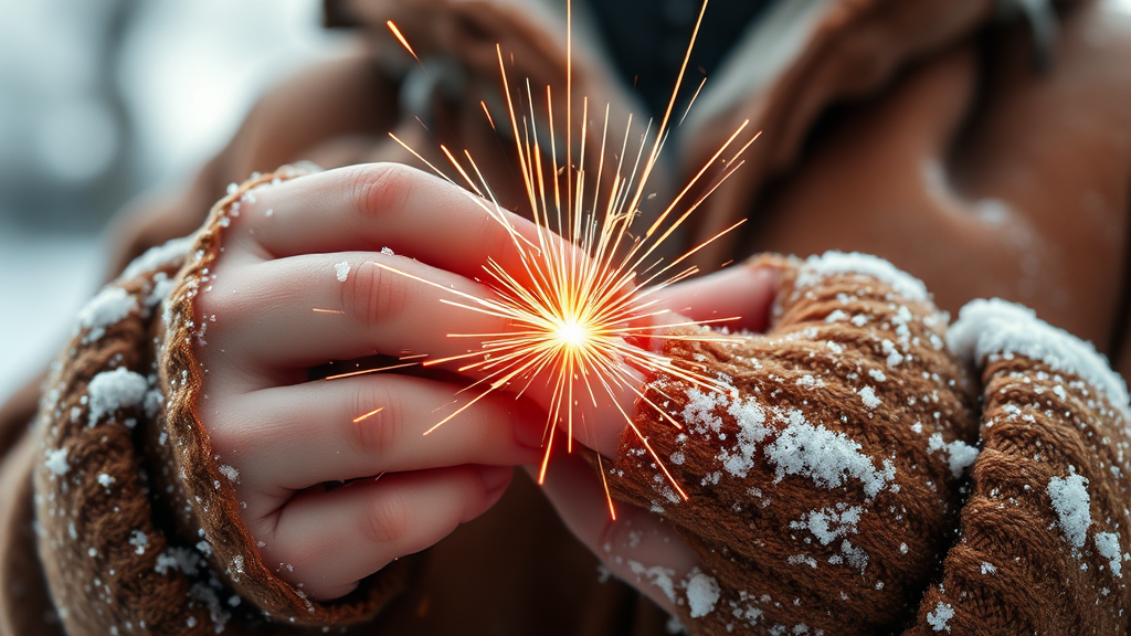 정전기 발생 원인과 문제점 (realistic 스타일)