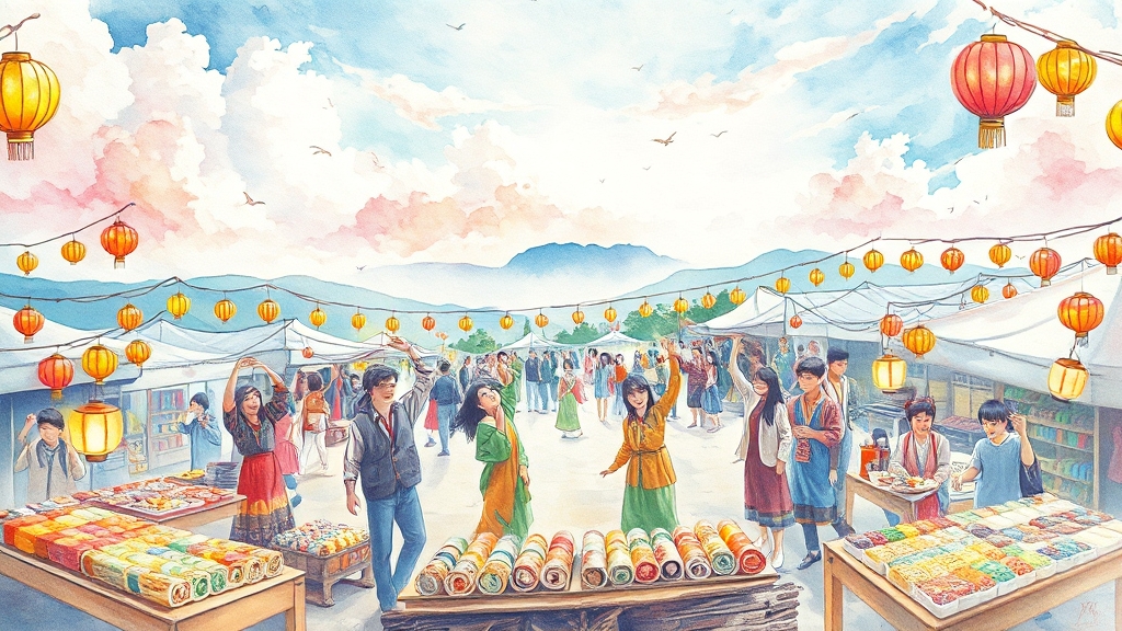 다채로운 김밥 향연 (watercolor 스타일)