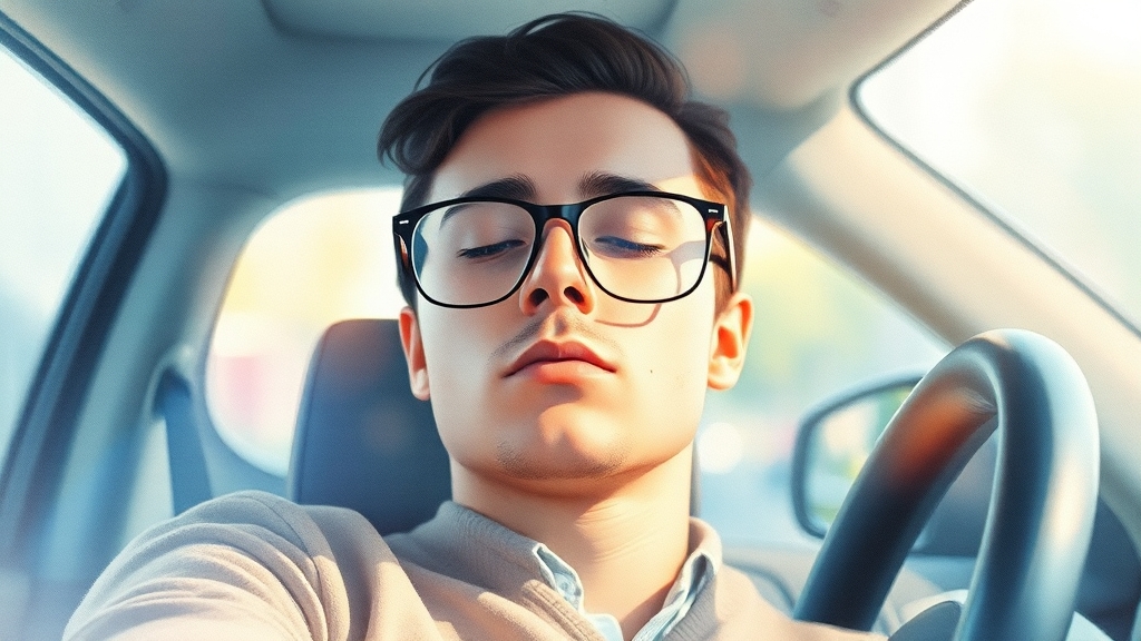 안전 운전을 위한 시력 관리 중요성 및 방법 (watercolor 스타일)