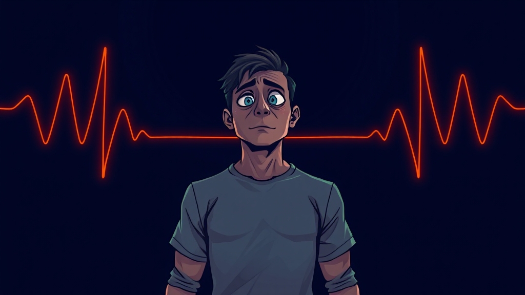 공황장애 초기 증상: 주요 특징과 신체 반응 (illustration 스타일)