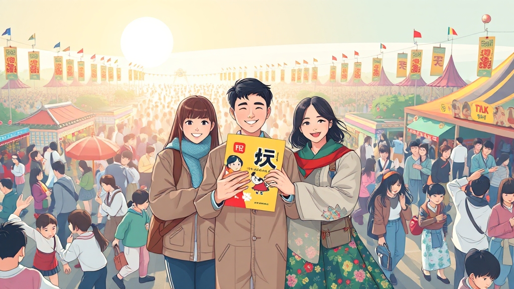 축제 방문 가이드 (illustration 스타일)