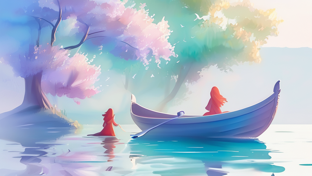 피망 바둑, 게임을 넘어선 즐거움과 소통 (watercolor 스타일)