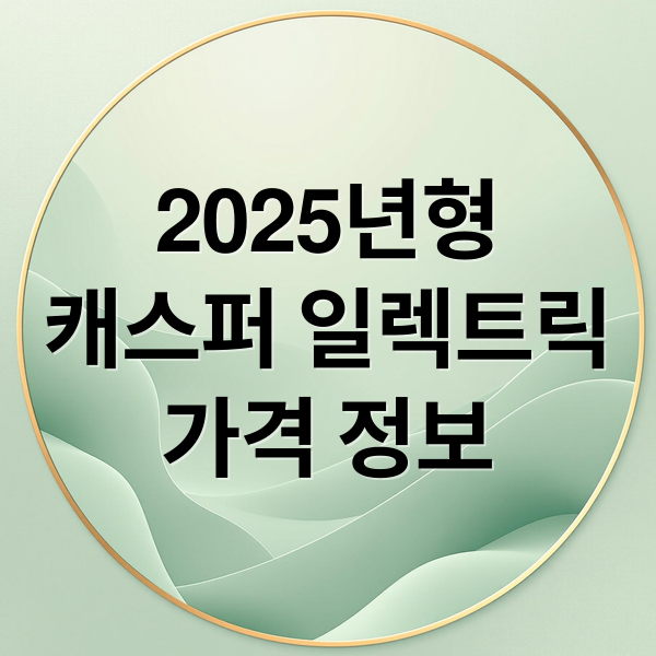 2025년형
캐스퍼 일렉트릭
가격 정보 (2025 캐스퍼 일렉트릭 가격)